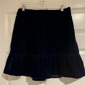 J Crew Velvet Skirt